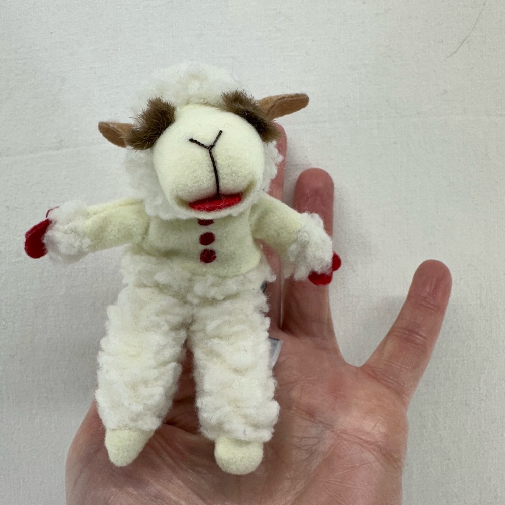 Vintage Lamb Chop Plush FINGER Puppet Mini 5” Sherri Lewis Aurora World